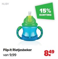 Aanbiedingen Flip-it rietjesbeker - Nuby - Geldig van 16/05/2022 tot 11/06/2022 bij Baby-Dump