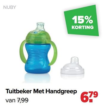 Aanbiedingen Tuitbeker met handgreep - Nuby - Geldig van 16/05/2022 tot 11/06/2022 bij Baby-Dump