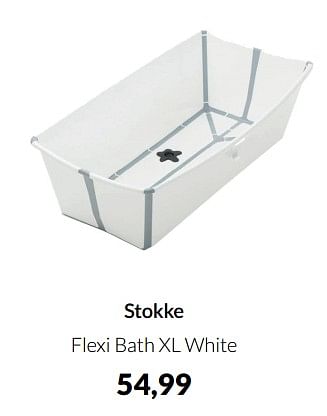 Aanbiedingen Stokke flexi bath xl white - Stokke - Geldig van 17/05/2022 tot 13/06/2022 bij Babypark