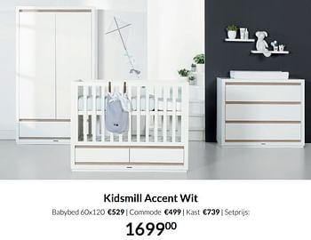 Aanbiedingen Kidsmill accent wit - Kidsmill - Geldig van 17/05/2022 tot 13/06/2022 bij Babypark