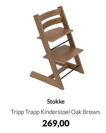 Aanbiedingen Stokke tripp trapp kinderstoel oak brown - Stokke - Geldig van 17/05/2022 tot 13/06/2022 bij Babypark