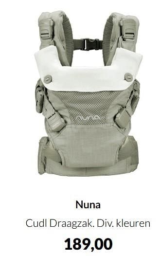 Aanbiedingen Nuna cudl draagzak - Nuna - Geldig van 17/05/2022 tot 13/06/2022 bij Babypark