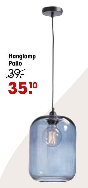 Aanbiedingen Hanglamp pallo - Huismerk - Kwantum - Geldig van 20/05/2022 tot 22/05/2022 bij Kwantum
