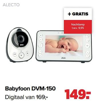 Aanbiedingen Alecto babyfoon dvm-150 digitaal - Alecto - Geldig van 16/05/2022 tot 11/06/2022 bij Baby-Dump