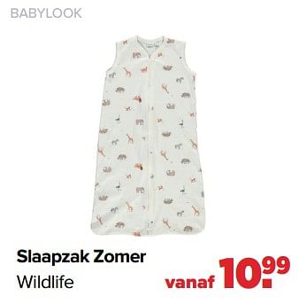 Aanbiedingen Babylook slaapzak zomer wildlife - Baby look - Geldig van 16/05/2022 tot 11/06/2022 bij Baby-Dump
