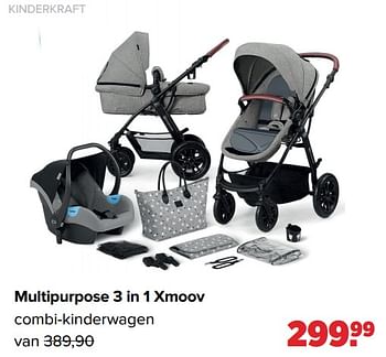 Aanbiedingen Kinderkraft multipurpose 3 in 1 xmoov combi-kinderwagen - Kinderkraft - Geldig van 16/05/2022 tot 11/06/2022 bij Baby-Dump