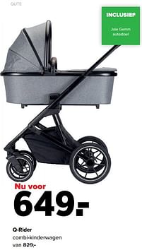 Aanbiedingen Qute q-rider combi-kinderwagen - Qute - Geldig van 16/05/2022 tot 11/06/2022 bij Baby-Dump