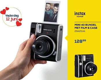 Aanbiedingen Fujifilm mini 40 bundel met film + case - Fujifilm - Geldig van 20/05/2022 tot 24/06/2022 bij Supra Bazar