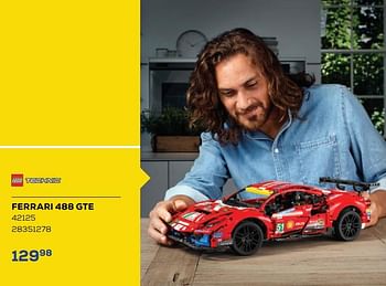 Aanbiedingen Ferrari 488 gte 42125 - Lego - Geldig van 20/05/2022 tot 24/06/2022 bij Supra Bazar