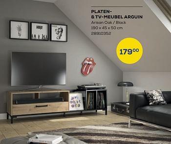 Aanbiedingen Platen- + tv-meubel arguin - Huismerk - Supra Bazar - Geldig van 20/05/2022 tot 24/06/2022 bij Supra Bazar