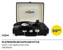 Aanbiedingen Platenspeler suitcase style - Huismerk - Supra Bazar - Geldig van 20/05/2022 tot 24/06/2022 bij Supra Bazar