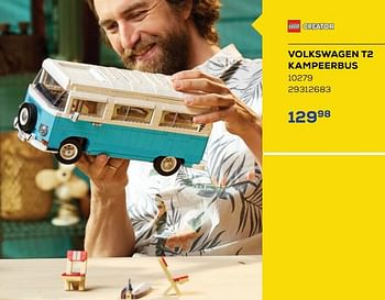 Aanbiedingen Volkswagen t2 kampeerbus 10279 - Lego - Geldig van 20/05/2022 tot 24/06/2022 bij Supra Bazar