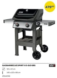 Aanbiedingen Weber gasbarbecue spirit ii e-210 gbs - Weber - Geldig van 20/05/2022 tot 24/06/2022 bij Supra Bazar