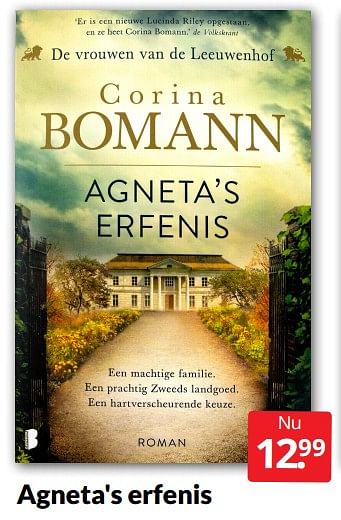 Aanbiedingen Agneta`s erfenis - Huismerk - Boekenvoordeel - Geldig van 21/05/2022 tot 29/05/2022 bij Boekenvoordeel