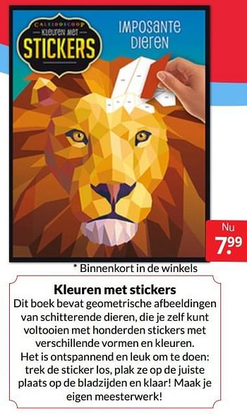 Aanbiedingen Kleuren met stickers - Huismerk - Boekenvoordeel - Geldig van 21/05/2022 tot 29/05/2022 bij Boekenvoordeel