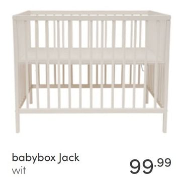 Aanbiedingen Babybox jack wit - Huismerk - Baby &amp; Tiener Megastore - Geldig van 22/05/2022 tot 28/05/2022 bij Baby & Tiener Megastore