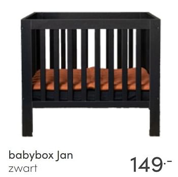 Aanbiedingen Babybox jan zwart - Huismerk - Baby &amp; Tiener Megastore - Geldig van 22/05/2022 tot 28/05/2022 bij Baby & Tiener Megastore