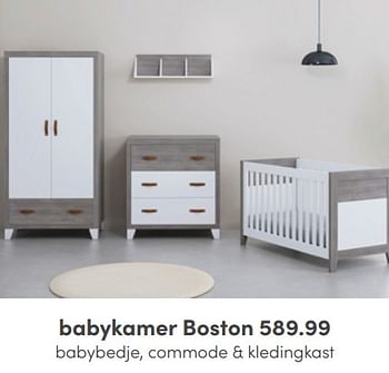 Aanbiedingen Babykamer boston - Huismerk - Baby &amp; Tiener Megastore - Geldig van 22/05/2022 tot 28/05/2022 bij Baby & Tiener Megastore