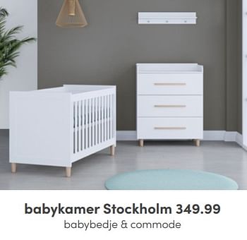 Aanbiedingen Babykamer stockholm - Huismerk - Baby &amp; Tiener Megastore - Geldig van 22/05/2022 tot 28/05/2022 bij Baby & Tiener Megastore