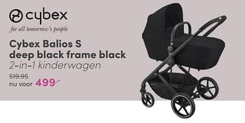 Aanbiedingen Cybex balios s deep black frame black 2-in-1 kinderwagen - Cybex - Geldig van 22/05/2022 tot 28/05/2022 bij Baby & Tiener Megastore