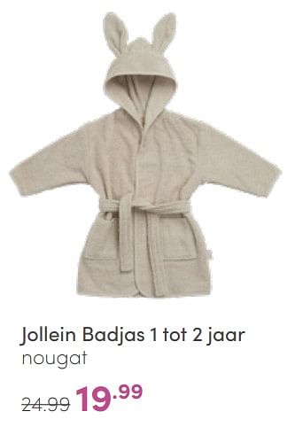 Aanbiedingen Jollein badjas - Jollein - Geldig van 22/05/2022 tot 28/05/2022 bij Baby & Tiener Megastore