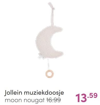 Aanbiedingen Jollein muziekdoosje moon nougat - Jollein - Geldig van 22/05/2022 tot 28/05/2022 bij Baby & Tiener Megastore