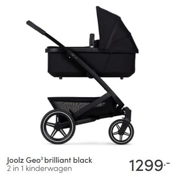 Aanbiedingen Joolz geo3 brilliant black 2 in 1 kinderwagen - Joolz - Geldig van 22/05/2022 tot 28/05/2022 bij Baby & Tiener Megastore