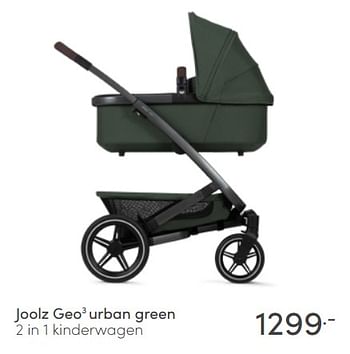 Aanbiedingen Joolz geo3 urban green 2 in 1 kinderwagen - Joolz - Geldig van 22/05/2022 tot 28/05/2022 bij Baby & Tiener Megastore
