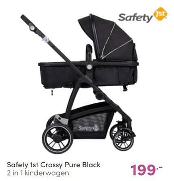 Aanbiedingen Safety 1st crossy pure black 2 in 1 kinderwagen - Safety 1st - Geldig van 22/05/2022 tot 28/05/2022 bij Baby & Tiener Megastore