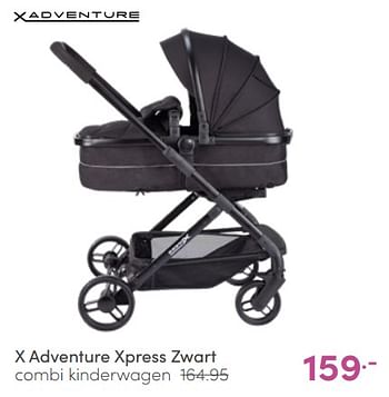 Aanbiedingen X adventure xpress zwart combi kinderwagen - Xadventure - Geldig van 22/05/2022 tot 28/05/2022 bij Baby & Tiener Megastore