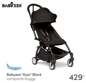 Aanbiedingen Babyzen yoyo2 black compacte buggy - Babyzen - Geldig van 22/05/2022 tot 28/05/2022 bij Baby & Tiener Megastore