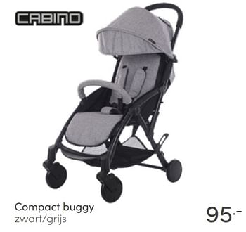 Aanbiedingen Compact buggy zwart-grijs - Cabino - Geldig van 22/05/2022 tot 28/05/2022 bij Baby & Tiener Megastore