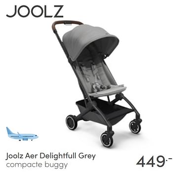 Aanbiedingen Joolz aer delightfull grey compacte buggy - Joolz - Geldig van 22/05/2022 tot 28/05/2022 bij Baby & Tiener Megastore