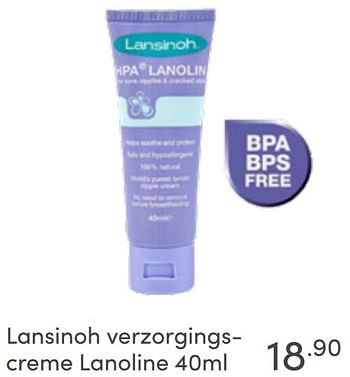 Aanbiedingen Lansinoh verzorgingscreme lanoline - Lansinoh - Geldig van 22/05/2022 tot 28/05/2022 bij Baby & Tiener Megastore