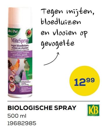 Aanbiedingen Biologische spray - KB - Geldig van 20/05/2022 tot 24/06/2022 bij Supra Bazar