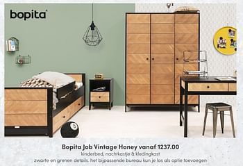 Aanbiedingen Bopita job vintage honey - Bopita - Geldig van 22/05/2022 tot 28/05/2022 bij Baby & Tiener Megastore