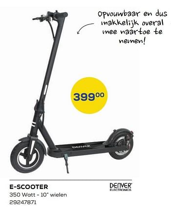 Aanbiedingen E-scooter - Denver Electronics - Geldig van 20/05/2022 tot 24/06/2022 bij Supra Bazar