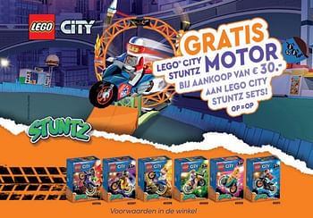 Aanbiedingen Gratis lego city stuntz motor bij aankoop van € 30 aan lego city stuntz sets! - Lego - Geldig van 20/05/2022 tot 24/06/2022 bij Supra Bazar