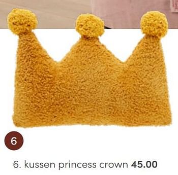 Aanbiedingen Kussen princess crown - Lifetime Kidsrooms - Geldig van 22/05/2022 tot 04/06/2022 bij Baby & Tiener Megastore