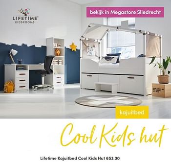 Aanbiedingen Lifetime kajuitbed cool kids hut - Lifetime Kidsrooms - Geldig van 22/05/2022 tot 04/06/2022 bij Baby & Tiener Megastore
