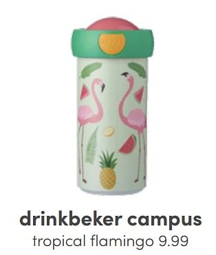 Aanbiedingen Drinkbeker campus tropical flamingo - Mepal - Geldig van 22/05/2022 tot 04/06/2022 bij Baby & Tiener Megastore