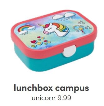 Aanbiedingen Lunchbox campus unicorn - Mepal - Geldig van 22/05/2022 tot 04/06/2022 bij Baby & Tiener Megastore