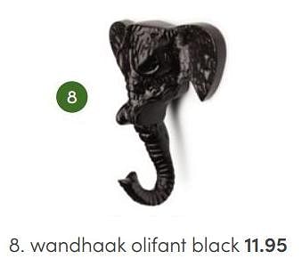 Aanbiedingen Wandhaak olifant black - KidsDepot  - Geldig van 22/05/2022 tot 04/06/2022 bij Baby & Tiener Megastore