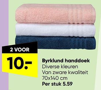 Aanbiedingen Byrklund handdoek - Huismerk - Big Bazar - Geldig van 23/05/2022 tot 05/06/2022 bij Big Bazar