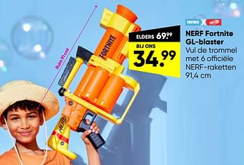Aanbiedingen Nerf fortnite gl-blaster - Nerf - Geldig van 23/05/2022 tot 05/06/2022 bij Big Bazar