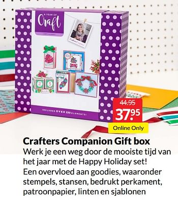 Aanbiedingen Crafters companion gift box - Huismerk - Boekenvoordeel - Geldig van 28/05/2022 tot 05/06/2022 bij Boekenvoordeel
