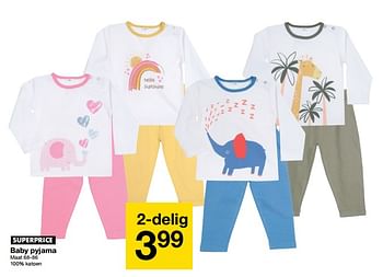 Aanbiedingen Baby pyjama - Huismerk - Zeeman  - Geldig van 28/05/2022 tot 10/06/2022 bij Zeeman