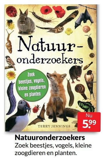 Aanbiedingen Natuuronderzoekers - Huismerk - Boekenvoordeel - Geldig van 28/05/2022 tot 05/06/2022 bij Boekenvoordeel