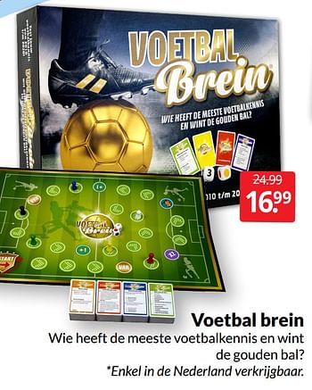 Aanbiedingen Voetbal brein - Huismerk - Boekenvoordeel - Geldig van 28/05/2022 tot 05/06/2022 bij Boekenvoordeel