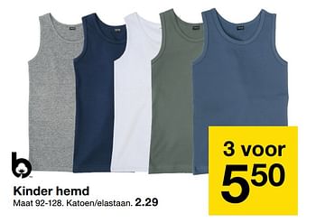 Aanbiedingen Kinder hemd - Huismerk - Zeeman  - Geldig van 28/05/2022 tot 10/06/2022 bij Zeeman